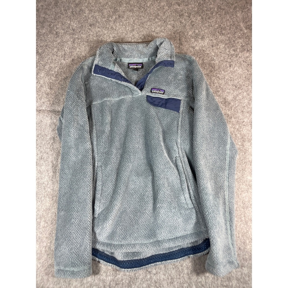 Patagonia Re-Tool Snap-T Fleece Pullover Blue Navy Medium Cozy Deep Pile25442 - Picture 1 of 5